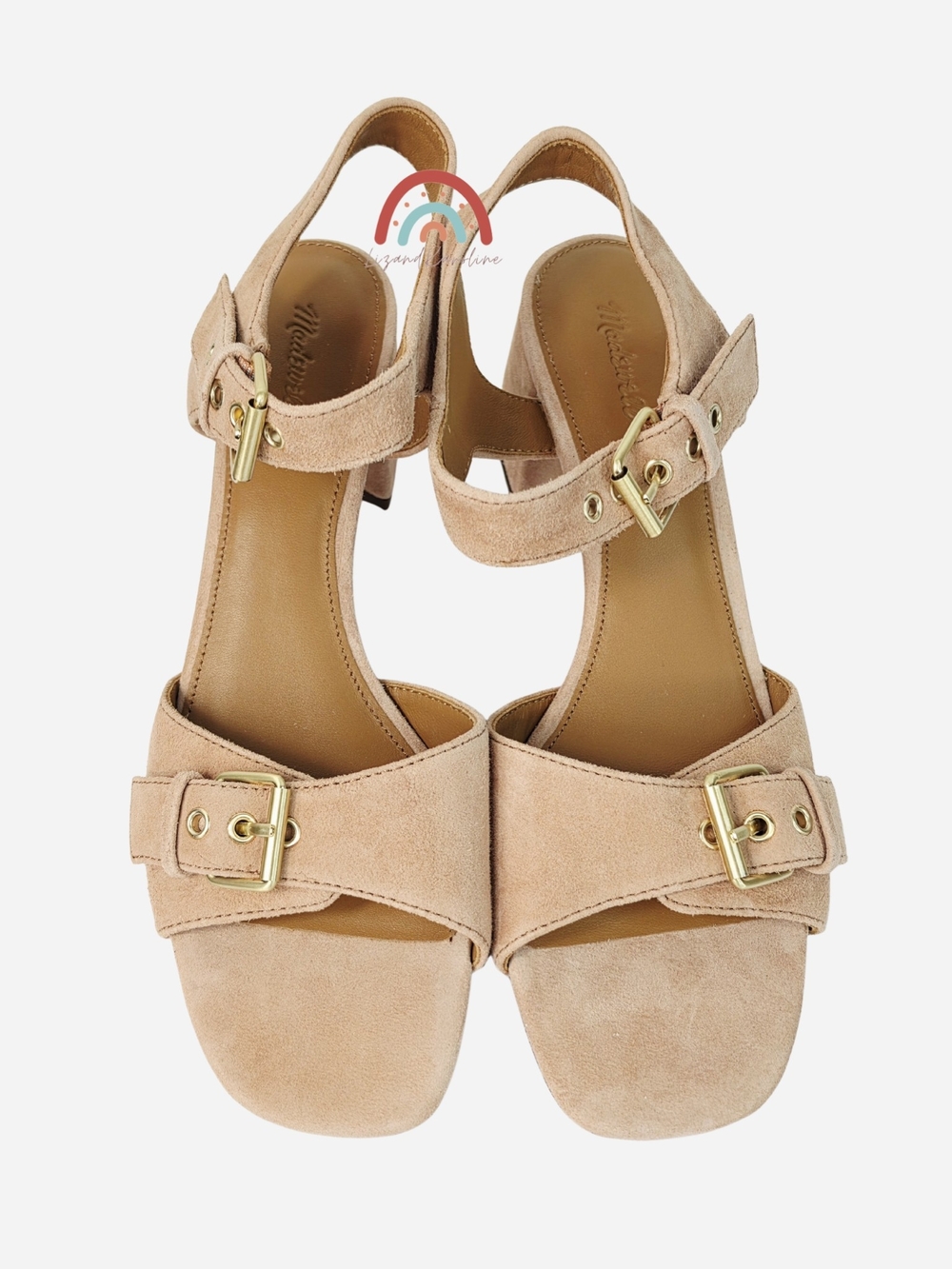 New! Madewell The Neeka Ankle-Strap Heeled Sandal in Suede Warm Umber 8 - Picture 7 of 15